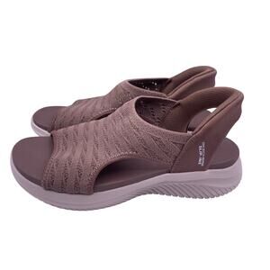 Skechers Ultra Flex 3.9 Slip Ins Sandals Sun Warmth Mocha Womens 8
